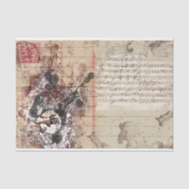 Art Collage Bango Music 31 Decoupage Seidenpapier