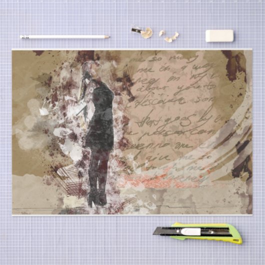 Art Collage Frau 36 Decoupage Seidenpapier (Handwerk)