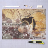Art Collage Gitarre Musik 34 15x20 Decoupage Seidenpapier (Handwerk)