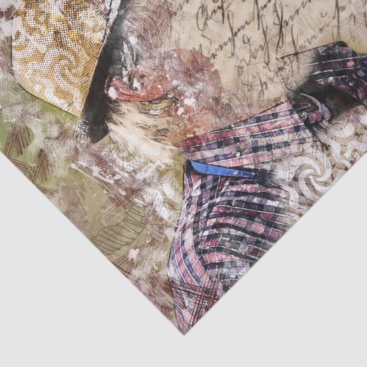 Art Collage Man 27 Decoupage Seidenpapier (Ausschnitt)