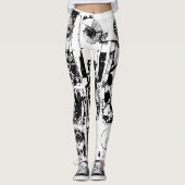 ART COLLAGE Schwarz & Weiß + Ihre Ideen Leggings (Vorderseite)