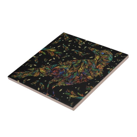 Art Crow Keramik Tile - Malerei Fliese (Seite)