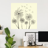 Art Dandelion Line Poster (Heimbüro)