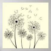Art Dandelion Line Poster (Vorne)