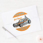 Art Davis Ted Turiano S.N.Y.R.A. Danbury Racearena Runder Aufkleber (Umschlag)