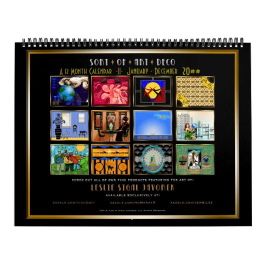 Art Déco - 12 Monate - Personalisiert Kalender (Titelbild)