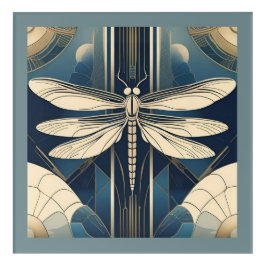 Art Deco 12 x 12 Dragonfly Akryllische Wand Kunst