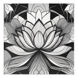Art Deco 12 x 12 Lotus Akronylic Art Acryl Wandkunst