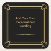 Art Deco 1920 personalisierter Untersetzer (Vorderseite)