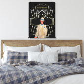Art Deco 1920er Dapper Gent Gold Frame Black Leinwanddruck (Insitu (Schlafzimmer))