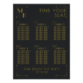 Art Déco 1920er Hochzeit 6 Tischübersicht Poster (Vorderseite)