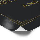 Art Déco 1920er Hochzeit 6 Tischübersicht Poster (Ecke)