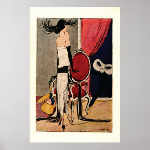 Art Deco 1920er Jahre Flapper Girl Poster