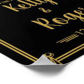 ART Deco 1920er Jahre Gatsby Stil Hochzeitsempfang Poster (Ecke)