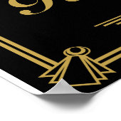 ART Deco 1920er Jahre Gatsby Stil Hochzeitsempfang Poster (Ecke)