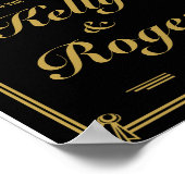 ART Deco 1920er Jahre Gatsby Stil Hochzeitsempfang Poster (Ecke)