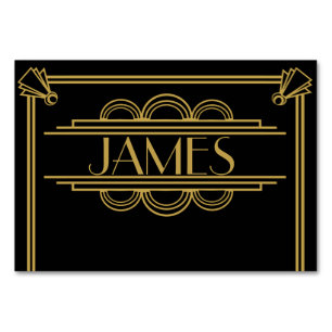 Art Deco 1920er Platzkarten Tischnummer