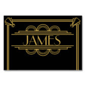 Art Deco 1920er Platzkarten Tischnummer (Vorderseite)