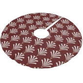 Art Deco 1920s Palmettos in Cranberry & White Polyester Weihnachtsbaumdecke (Schrägansicht)