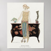 Art Deco 1922 Barbier Fashion Illustration Poster (Vorne)