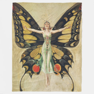 Art Deco 1922 Vintag Butterfly Flapper Flee Fleecedecke