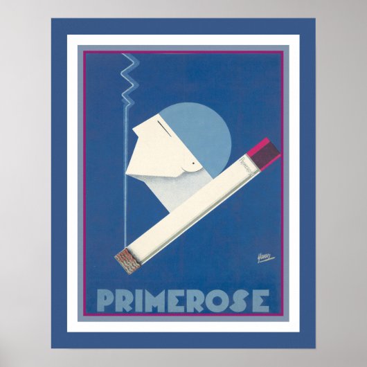 Art Deco 1930 Primrose Zigarettenanzeige Poster (Vorne)