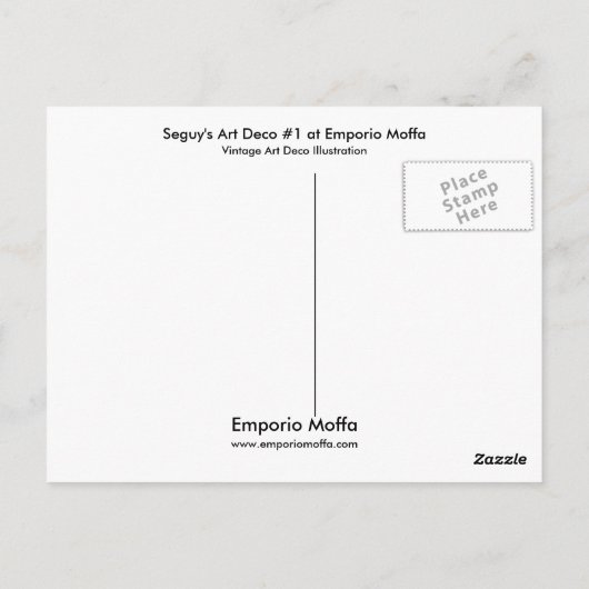 Art Deco #1 von Seguy im Emporio Moffa Postkarte (Rückseite)