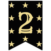 Art Deco 2025 Glückliches neues Jahr Party Schwarz Wimpelkette (Erste Fahne)