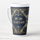 Art Deco 2026 Graduate Mug Milchtasse (Linke Ecke)
