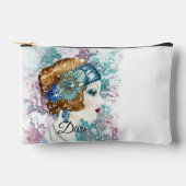Art Deco 20 Mode Diva Wasserfarben Kunst Zubehörtasche (Vorderseite)
