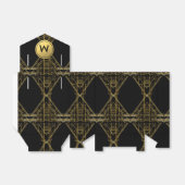 Art Deco 20's Gold & Black Gatsby Fevor Box Geschenkschachtel (Ungefaltet)
