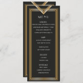 Art Deco 20s Menu Card | Gatsby-inspiriert Party Menükarte (Vorne/Hinten)