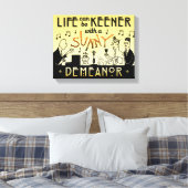 Art Deco 20s Retro Sunny Demeanor Inspiration Leinwanddruck (Insitu (Schlafzimmer))