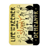 Art Deco 20s Retro Sunny Demeanor Inspiration Magnet (Vertikal)
