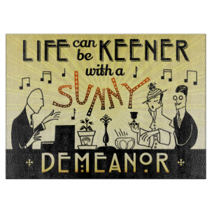 Art Deco 20s Retro Sunny Demeanor Inspiration Schneidebrett