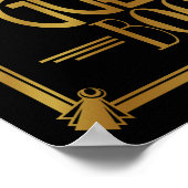 Art Deco 20's Stil "Gästebuch" Druck GOLD Poster (Ecke)