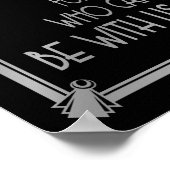 Art Deco 20's style "IN LOVING MEMORY Poster (Ecke)