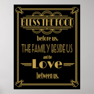 Art Deco 20's Style Leere diesen Essensausdruck Poster