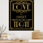 Art Deco 20's style Sweet Table Print Poster (Küche)