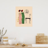 Art Deco 2 Paul Poiret Kleider von Paul Iribe Poster (Küche)