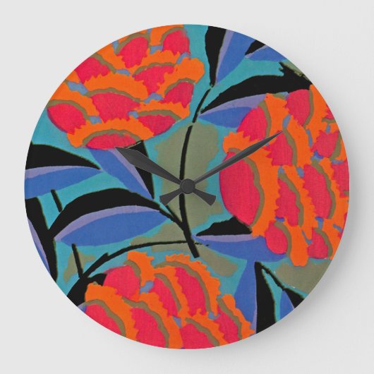 Art Deco #2 von Seguy in Emporio Moffa Große Wanduhr (Vorderseite)