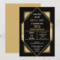 Art Deco 30 Jahre Pearl Wedding Jubiläum