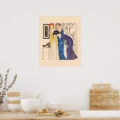 Art Deco 3 Paul Poiret Kleider von Paul Iribe Poster (Küche)