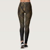 Art Deco 3D Illustration Hintergrund Leggings (Rückseite)