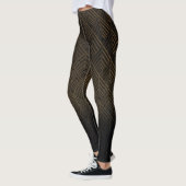 Art Deco 3D Illustration Hintergrund Leggings (Links)