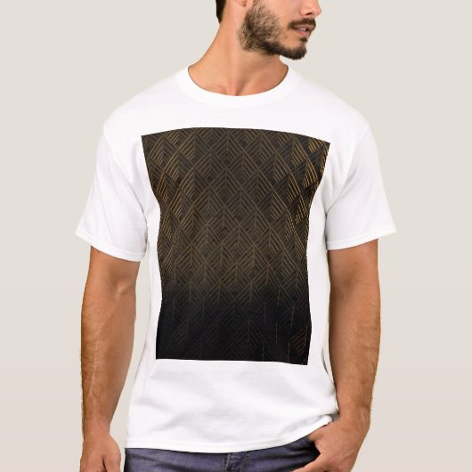 Art Deco 3D Illustration Hintergrund T-Shirt (Vorderseite)