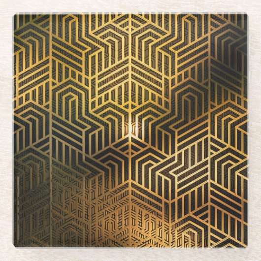 Art Deco 3D Illustration, Werbegeschichten. Glasuntersetzer (Vorderseite)