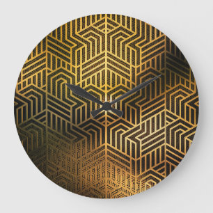 Art Deco 3D Illustration, Werbegeschichten. Große Wanduhr
