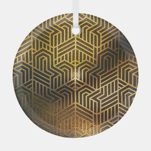 Art Deco 3D Illustration, Werbegeschichten. Ornament Aus Glas