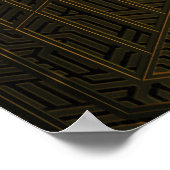 Art Deco 3D Illustration, Werbegeschichten. Poster (Ecke)